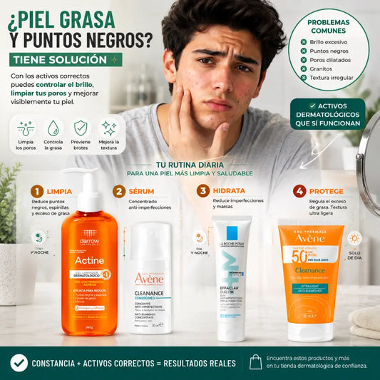 ACTIVOS A USAR SI MI PIEL ES GRASA Y TENGO PUNTOS NEGROS