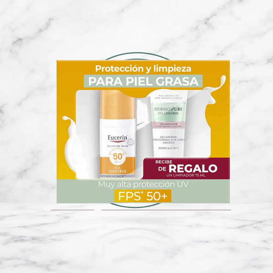 KIT EUCERIN OIL CONTROL SPF50 + GEL CONCENTRADO