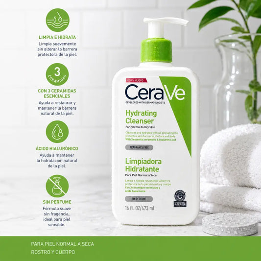 CERAVE LIMPIADOR HIDRATANTE PIEL SECA 473 ML