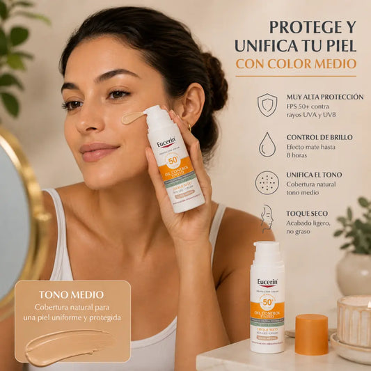 EUCERIN TOQUE SECO COLOR MEDIO 50ML
