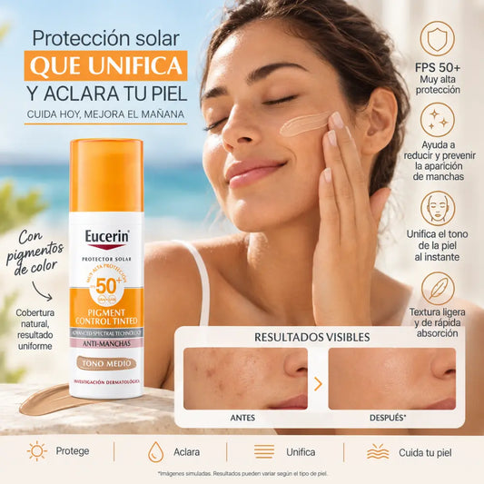 EUCERIN PIGMENT CONTROL SPF50 TONO MEDIO 50ML