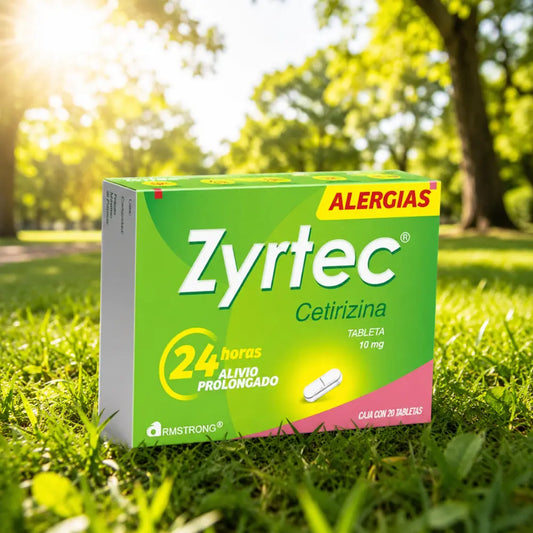 ZYRTEC 10MG CETIRIZINA 20 TABLETAS ALERGIAS