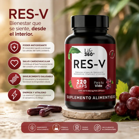 RES-V CAPSULAS RESVERATROL+ASTAXANTINA+VIT C 220CAPS