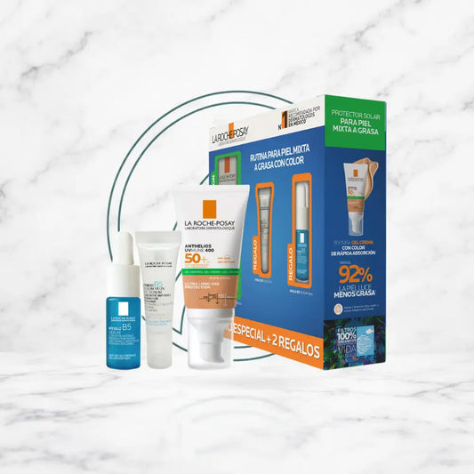 KIT ANTHELIOS OIL CONTROL GEL CREMA + HYALB5 OJOS + HYALUB5 SERUM