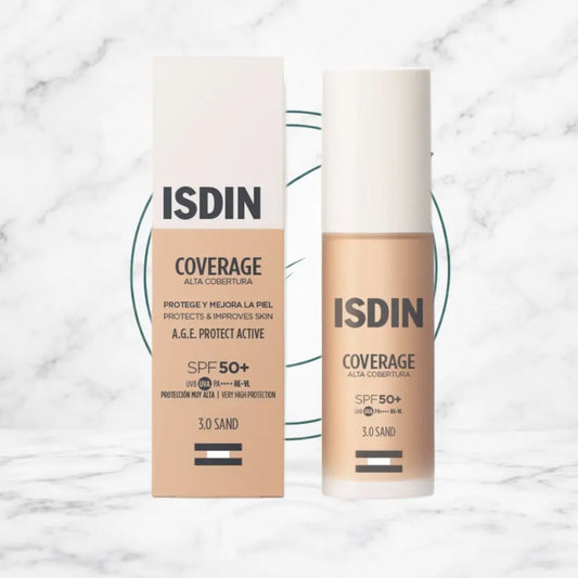 COVERAGE ISDIN MAQUILLAJE TONO 3 SAND SPF50 30G